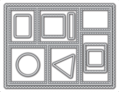 Nested Postage Collage Dies