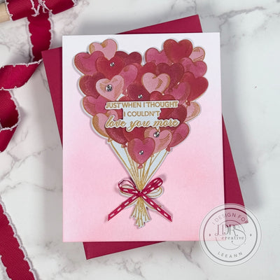 Heart Balloon Bouquet Layering Stencils