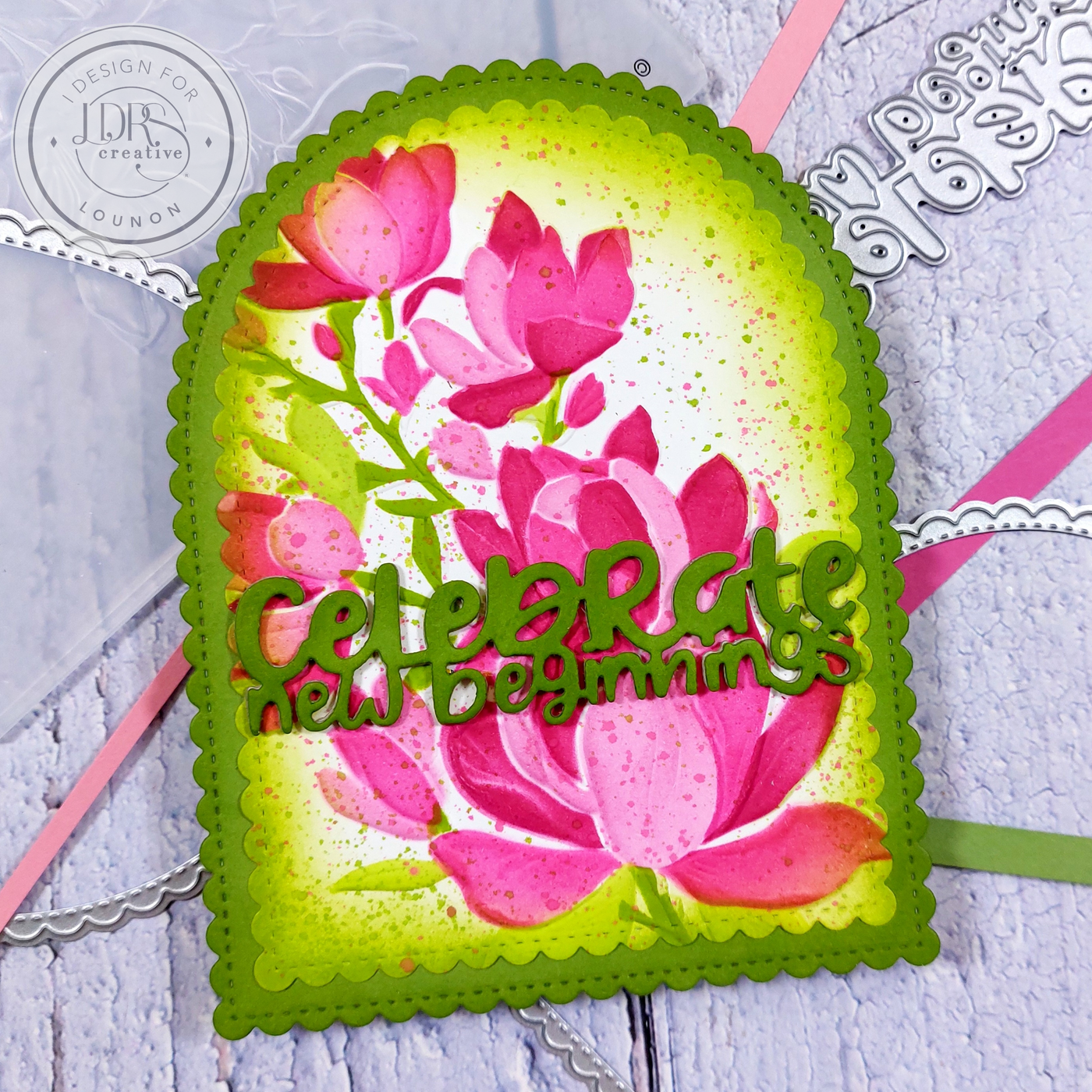 Sweet Magnolias 3D 6x6 Embossing Folder