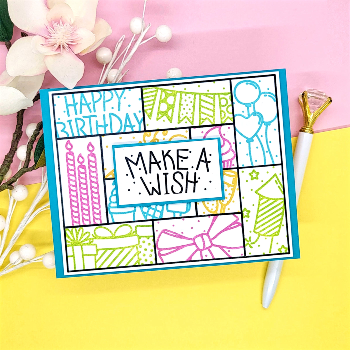 Birthday Puzzle Scenes 6x8 Stamps