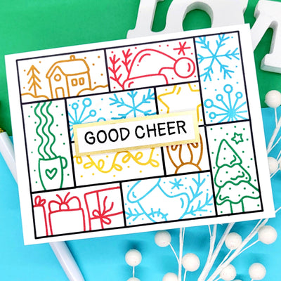 Good Cheer Sentiments 6x8 Stamps