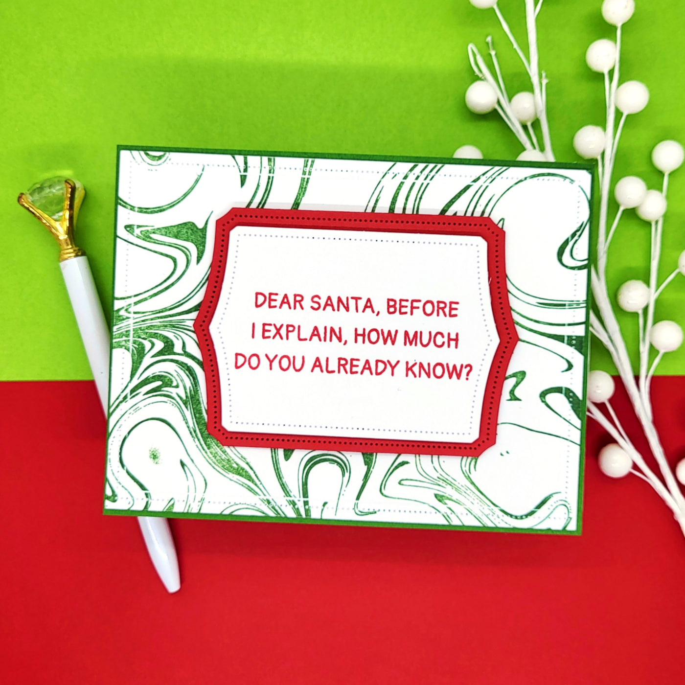 Christmas Humor Sentiments 4x6 Stamps