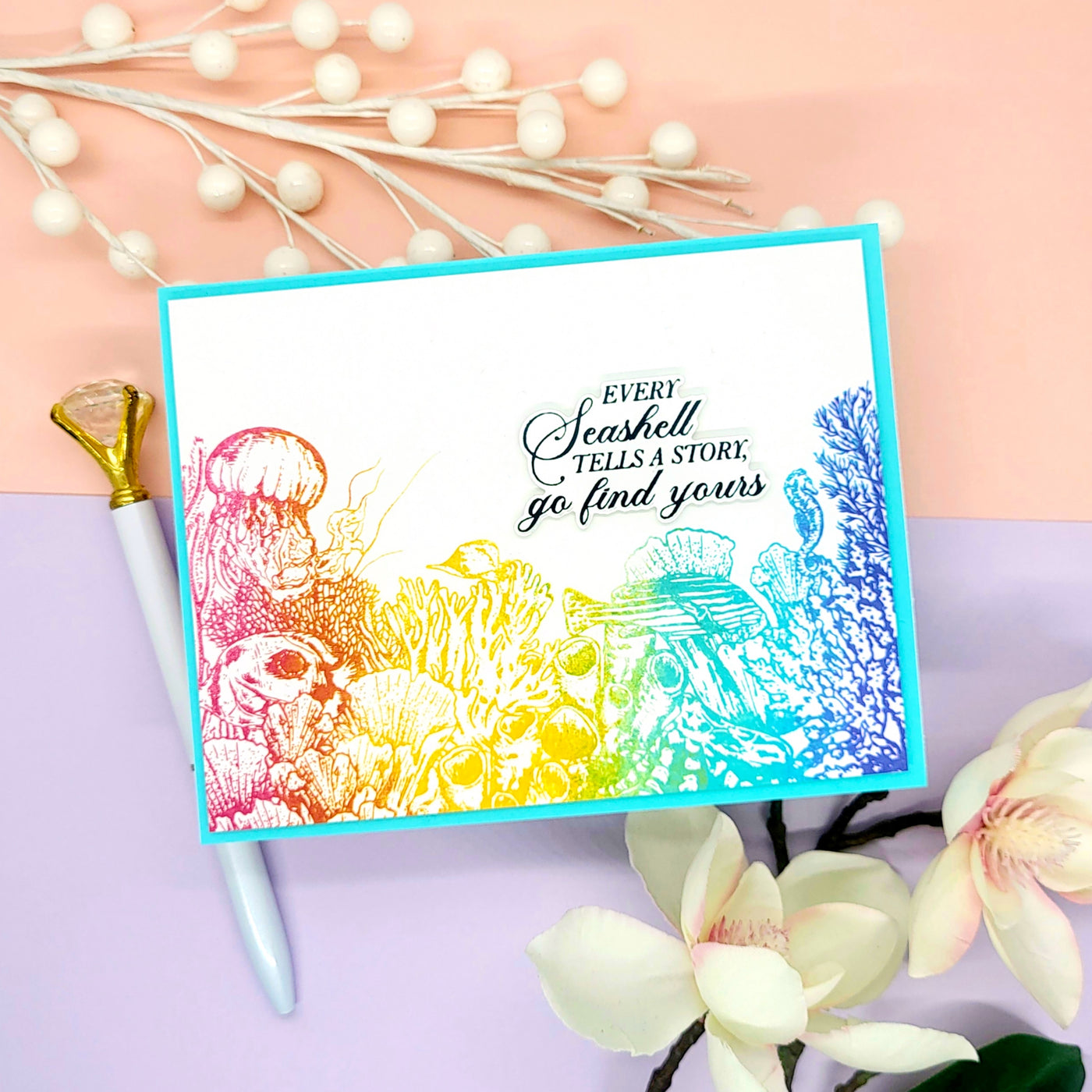 Coral Reef 4x6 Stamps and Dies