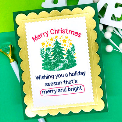 Good Cheer Inlay and Sentiments Stamps Bundle