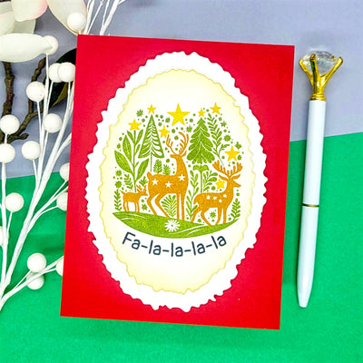 Good Cheer Inlay and Sentiments Stamps Bundle