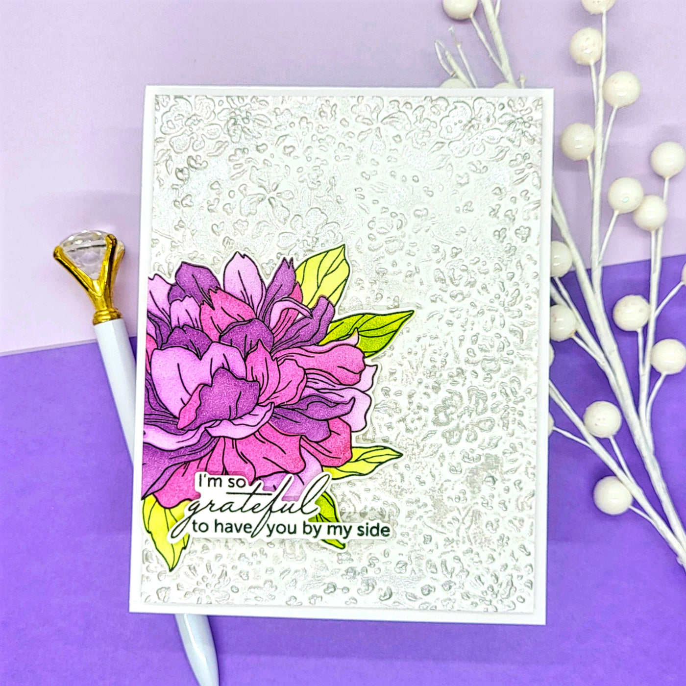 Romantic Floral 3D Embossing Folder