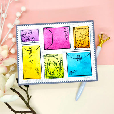 Envelope & Postage Collage 4x6 Stamps