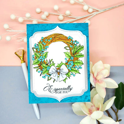 EverWelcome Wreath 4x6 Stamps
