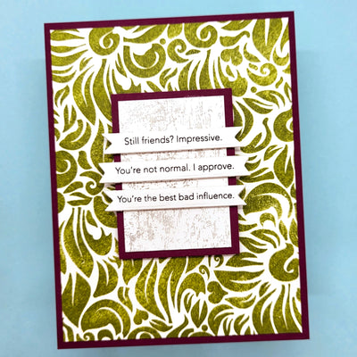 Floral Reverse Background 6x6 Stamp