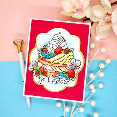 French Patisserie Stamps, Layering Stencils, and Coordinating Dies Bundle
