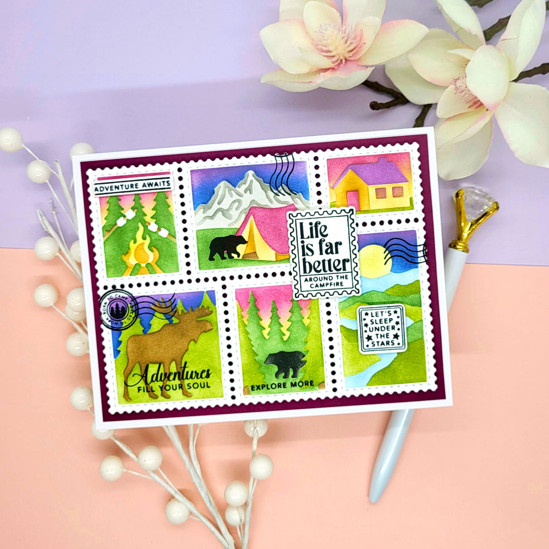 MACKIAH LODO & PROUD フォトカード付き Great Outdoors Postage Collage 4x6 Stamps – LDRS Creative K-POP・アジア