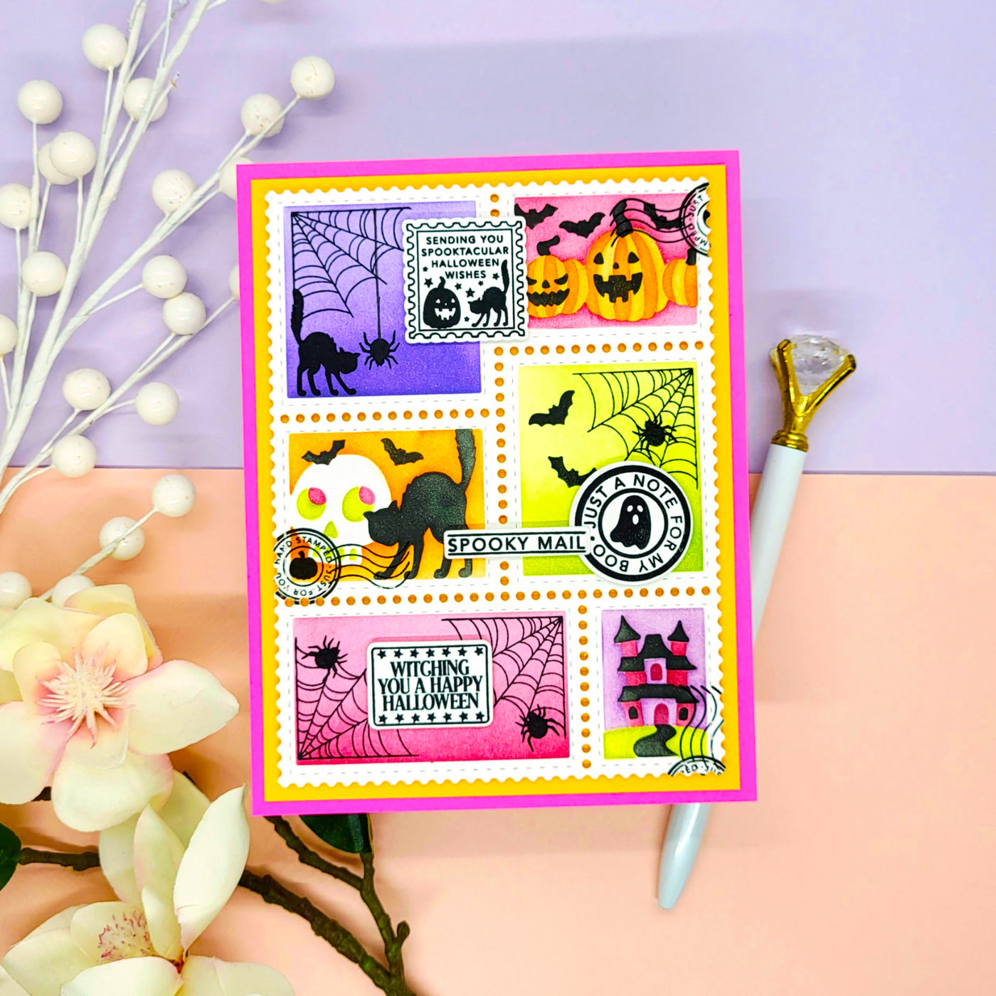 PRE-ORDER: Halloween Postage Collage Stamps and Layering Stencils Bundle