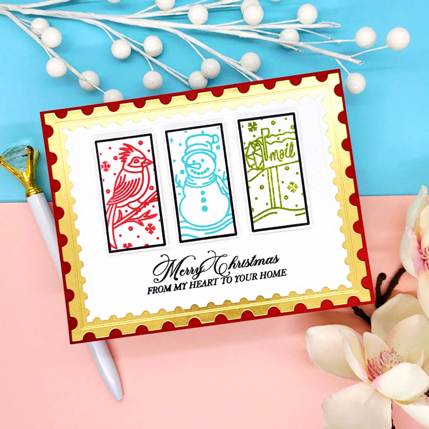 Me To You Holiday Sentiments Stamps and Coordinating Dies Bundle