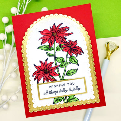 The Christmas Flower Impress-ion Press + Foil Plate and Coordinating Die Bundle