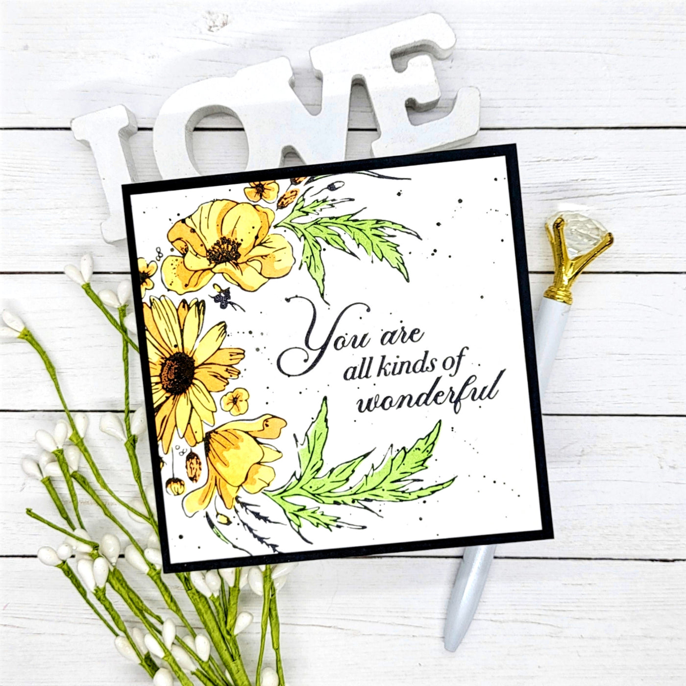 Wildflower Wreath Impress-ion Press + Foil Plates and Layering Stencils Bundle