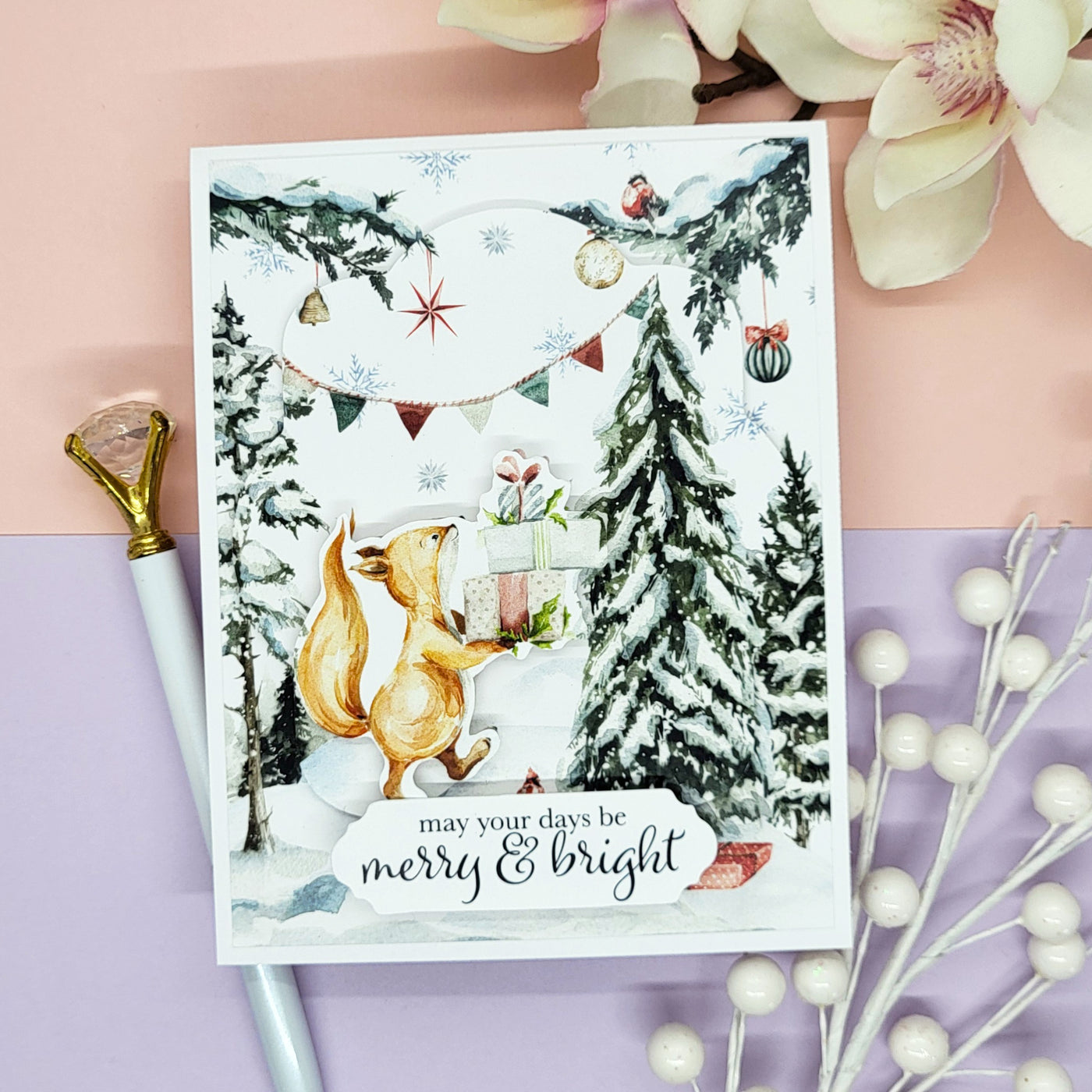 Woodland Christmas Card Kit