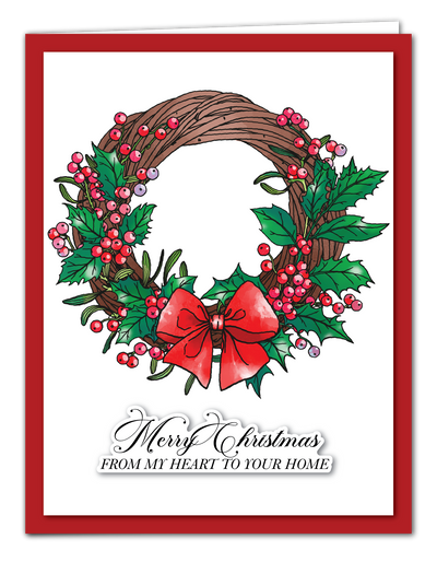 EverWelcome Wreath 4x6 Stamps