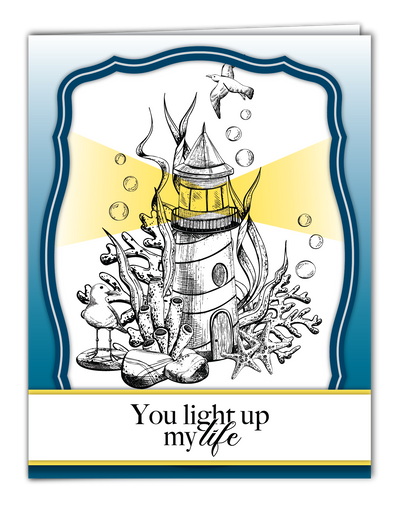 Lighthouse Stamps, Layering Stencils, and Coordinating Dies Bundle
