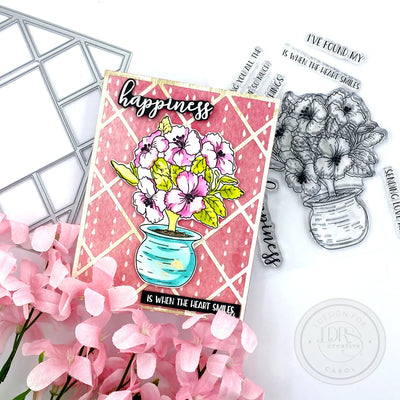 Potted Hibiscus Stamps and Layering Stencils
