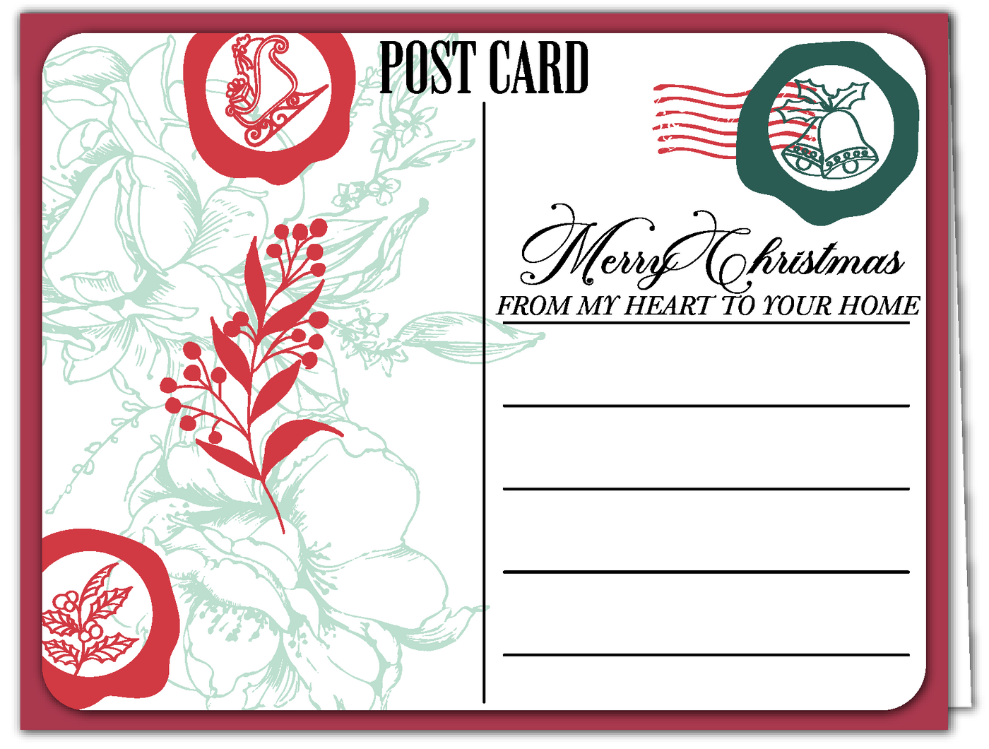 Sealed With Christmas Wishes 4x6 Stamps