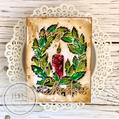 Happy Holidays Impress-ion Press + Foil Plates and Coordinating Dies Bundle