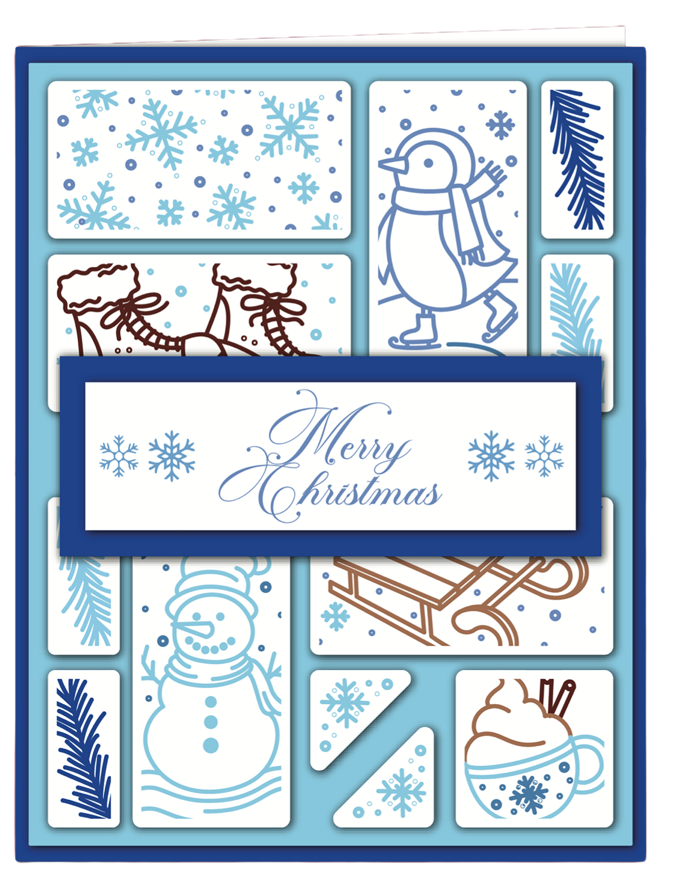 Snow Days Puzzle Scenes 6x8 Stamps