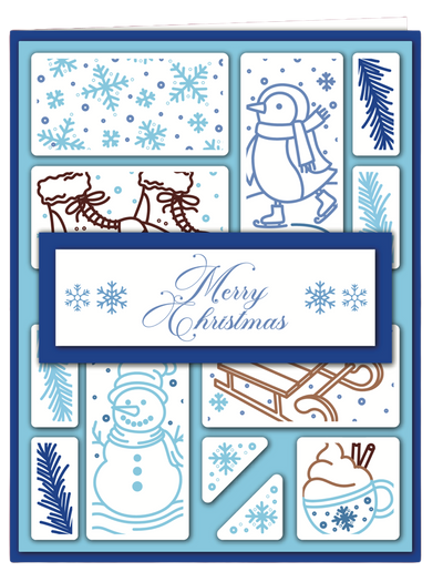 Snow Days Puzzle Scenes 6x8 Stamps