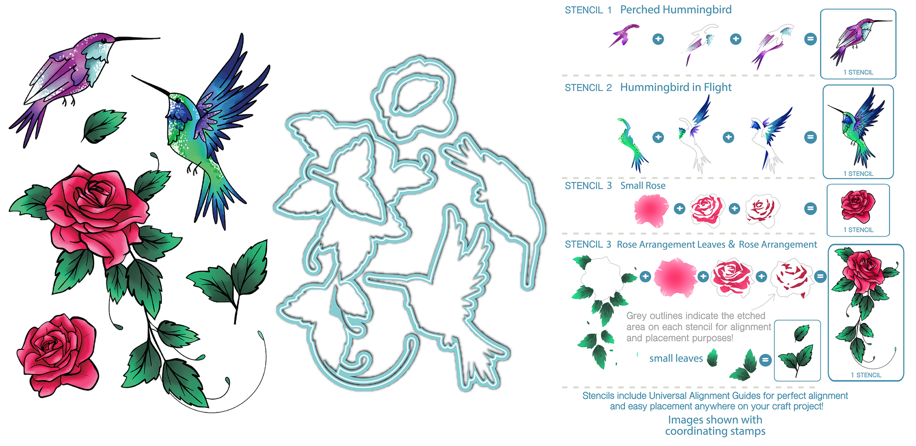 Trailing Hummingbird Stamps, Dies, and Layering Stencils Bundle – LDRS ...