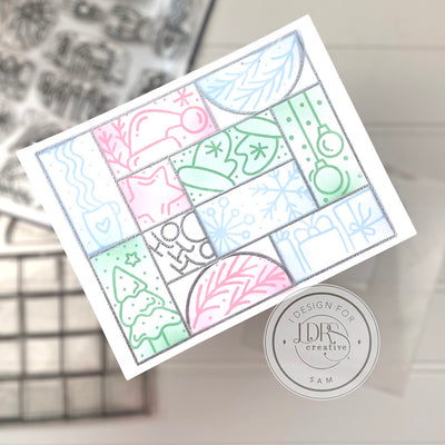 Christmas Puzzle Stamps and Stencil Bundle