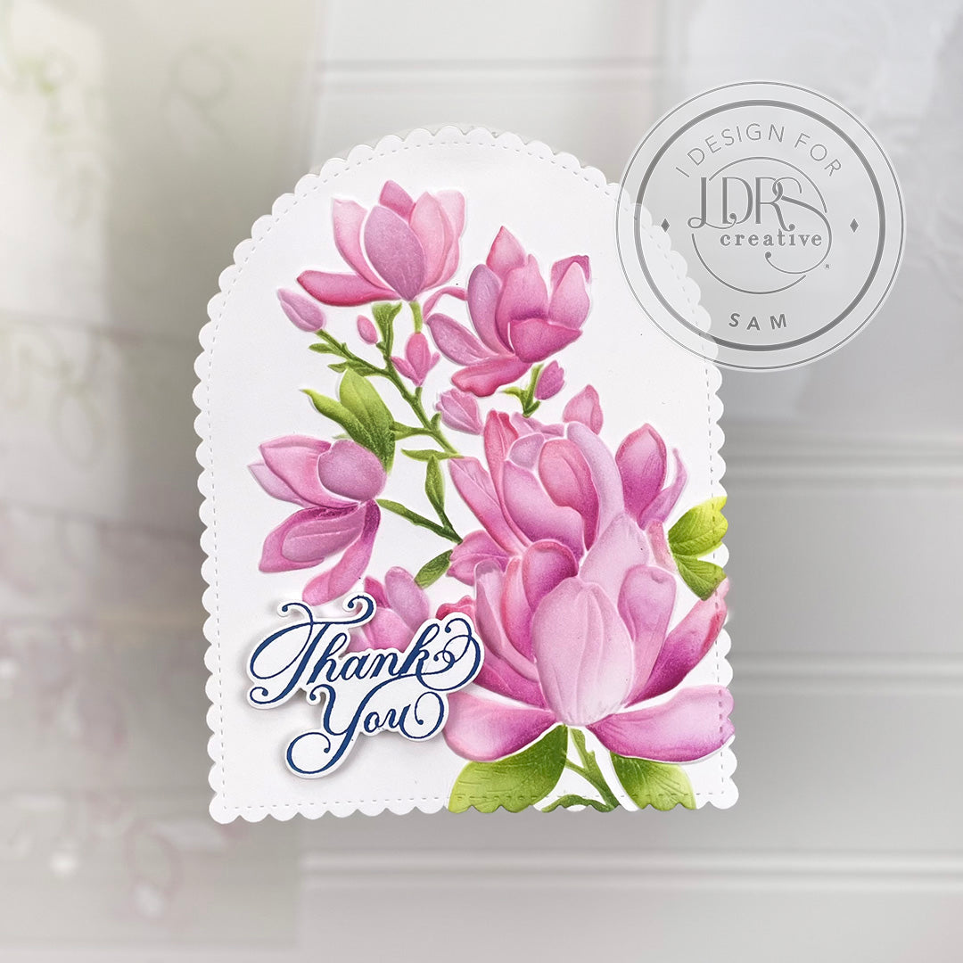 Sweet Magnolias 3D 6x6 Embossing Folder