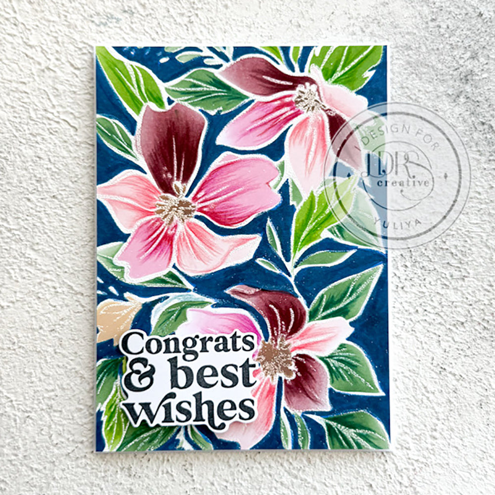 In the Garden Background 5x7 Stamp