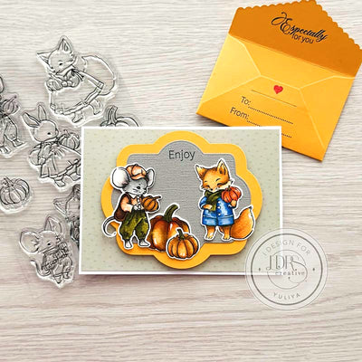 Autumn Tails Stamps and Coordinating Dies Bundle