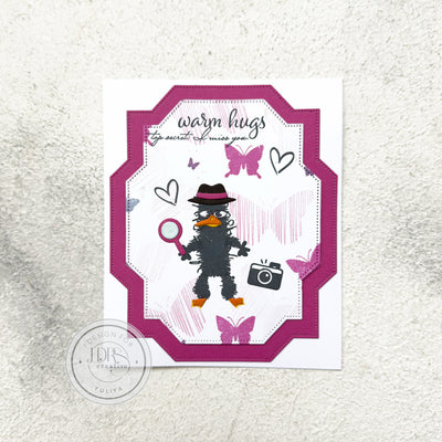 Fuzzy Wuzzies Under Cover Add-On 4x4 Stamps and Coordinating Dies