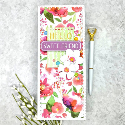 Lovely Watercolor 4x9 Paper Pack