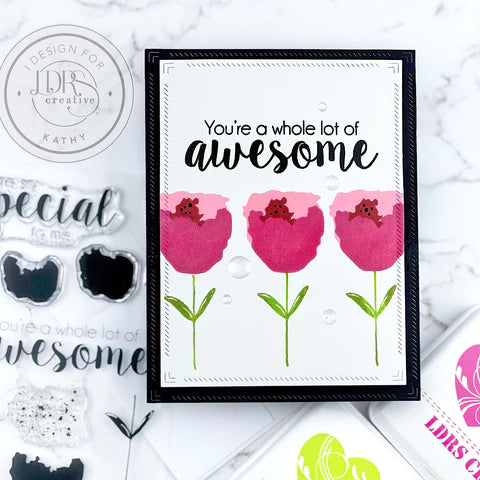 Floral Solid Layering 4x6 Stamps