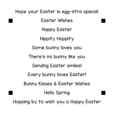Easter Sentiment Stack 4x4 Stamp Set