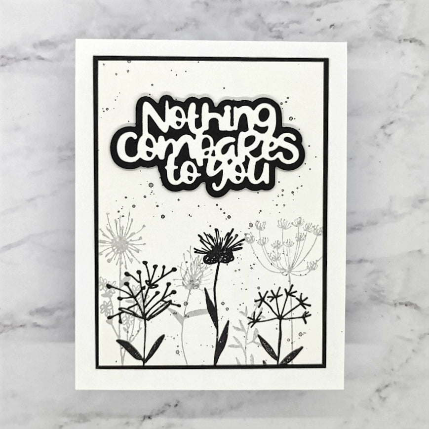 Floral Silhouette 4x6 Stamps