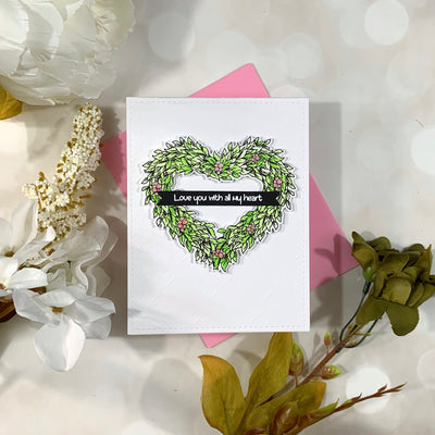 Heart Wreath Stamps