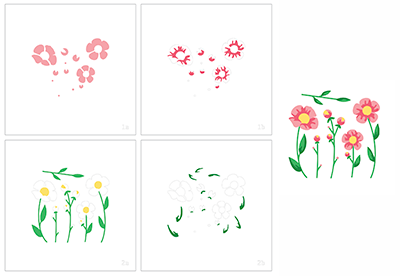 Flower Doodles Layering Stencils - 4pk