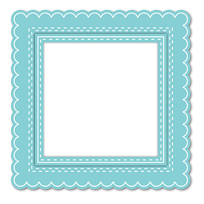 Double Stitched Scalloped Square Dies