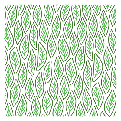 Leaf Outline 6x6 Stencil - 2 Pack