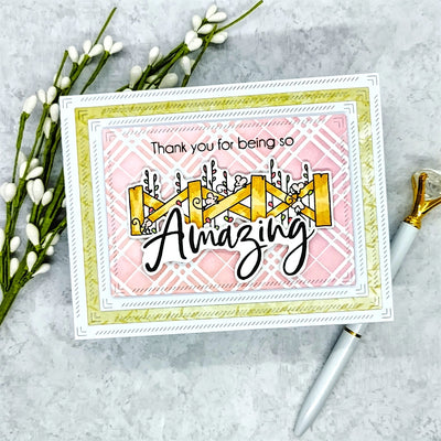 A2 Diagonal Stitched Rectangle Layered Card Toppers Die Set