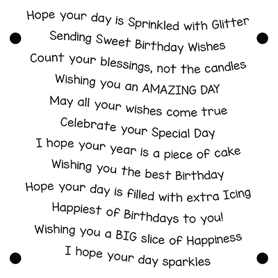 Sweet Birthday Wishes Stack Stamps