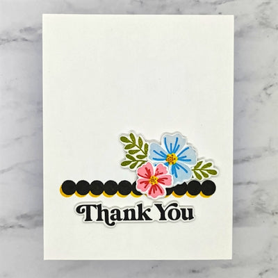 Thank You Flowers 4x6 Stamps