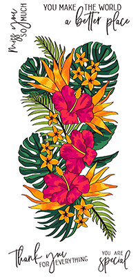 Tropical Floral Slimline Stamp Set
