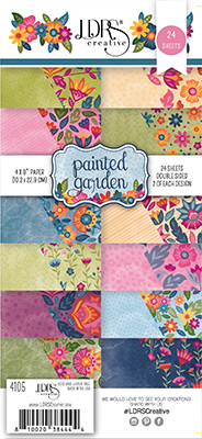 Painted Garden 4x9 Slimline Paper Pack