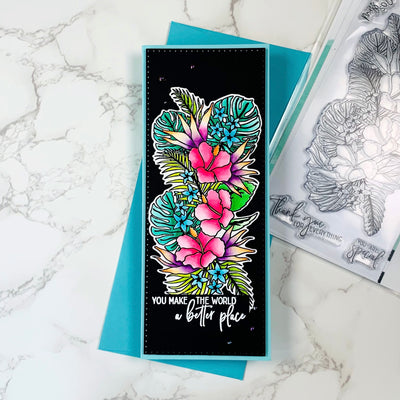 Tropical Floral Slimline Stamp Set